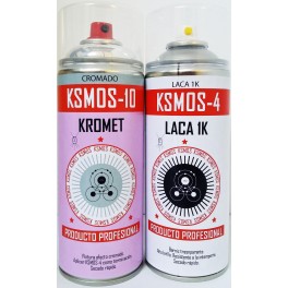 Kit Spray Efecto Cromado + Barniz 400ml.